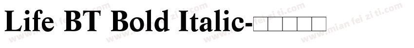 Life BT Bold Italic字体转换